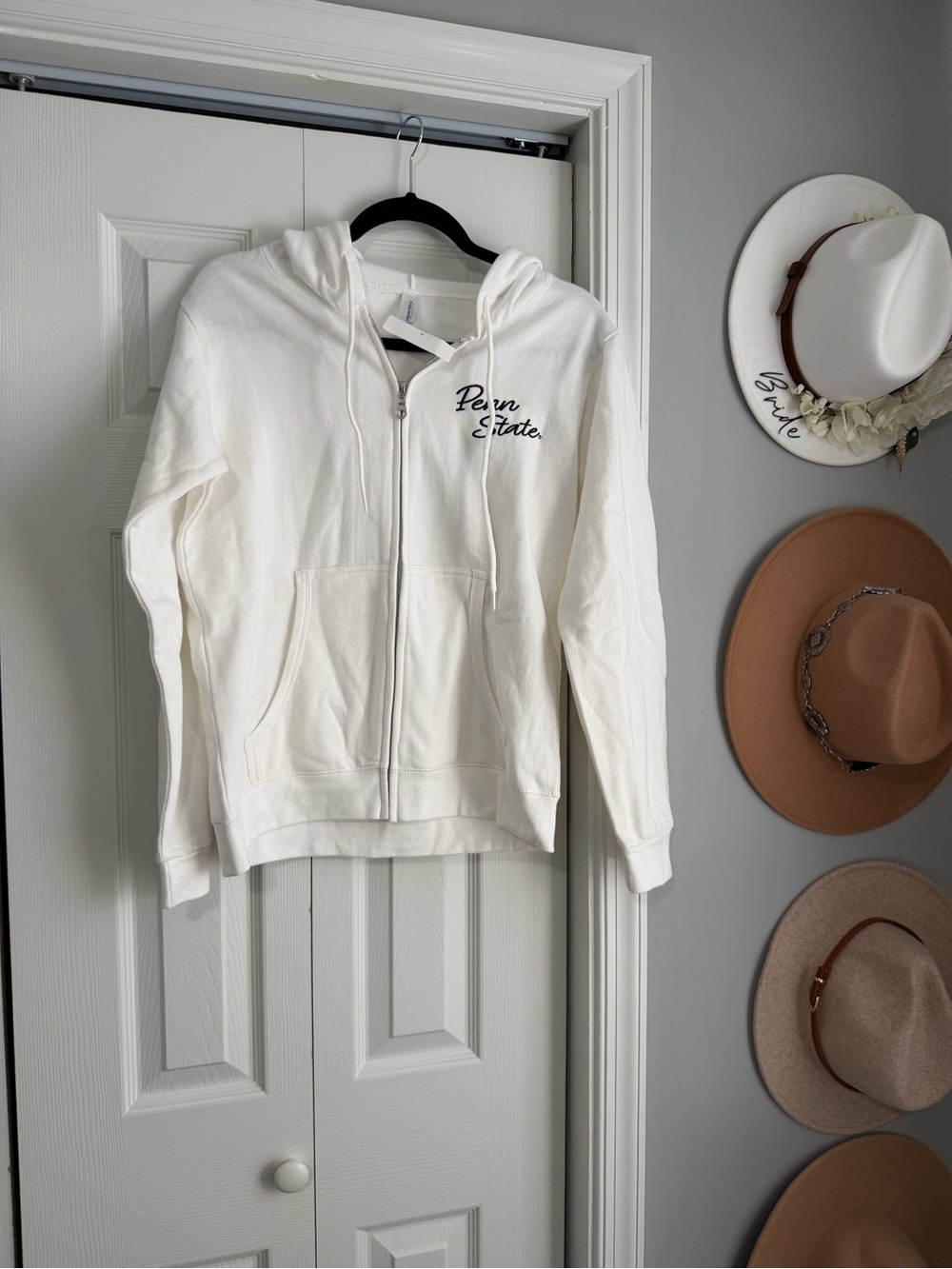 Penn State Women's White Full-Zip Hoodie